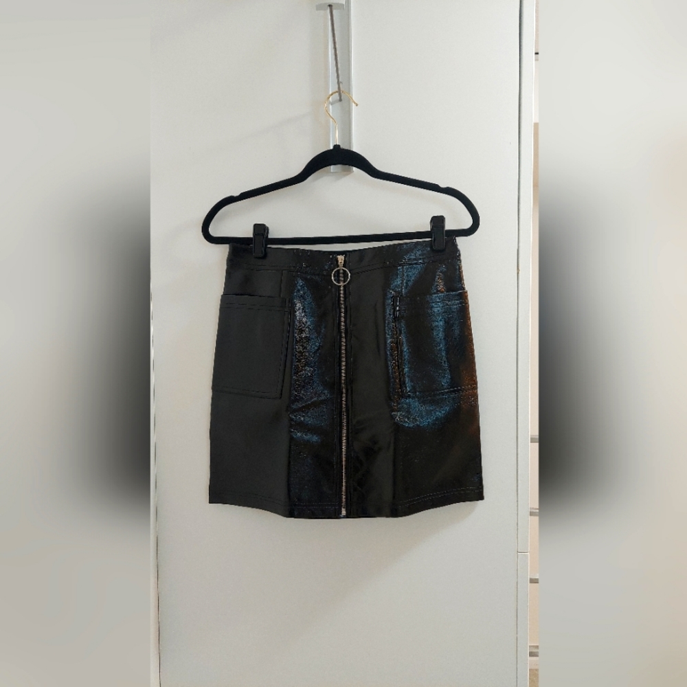 Black Patent Skirt
